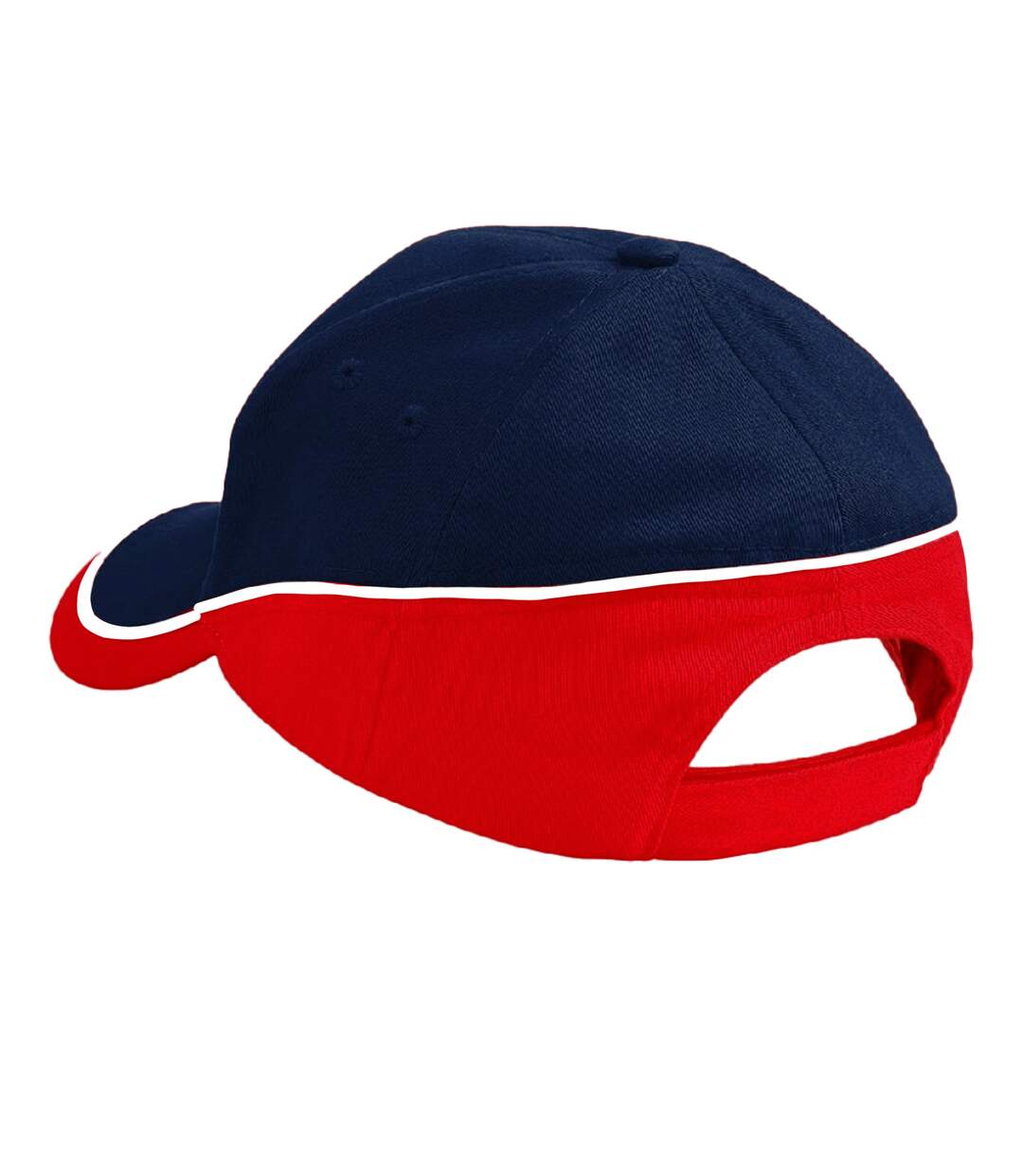 Casquette de baseball unisexe bleu marine/rouge Beechfield-2