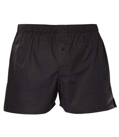 Asquith & Fox Mens Classic Elasticated Boxers/Underwear (Black)