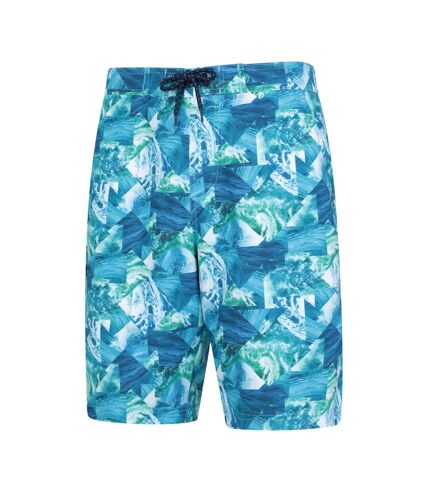 Mens ocean patterned boardshorts teal Mountain Warehouse