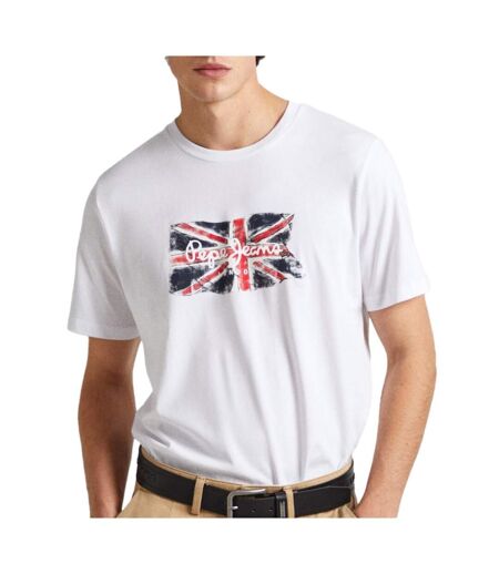 T-shirt blanc homme pepe jeans clag - l