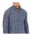 Mens Plaid Long-sleeved Shirt Blue Peter Werth-3