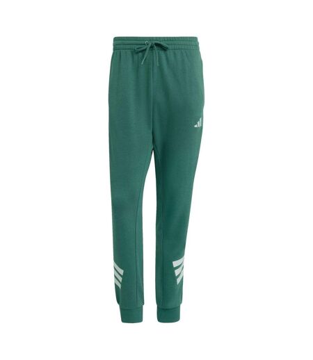 Mens 3 Stripes Tapered Slim Running Jogging Bottoms Collegiate Green Adidas