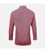 Premier Mens Gingham Long-Sleeved Shirt (Red/White) - UTPC6015