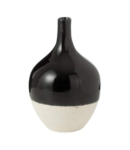 Vase Déco en Porcelaine Iva 24cm Noir & Blanc