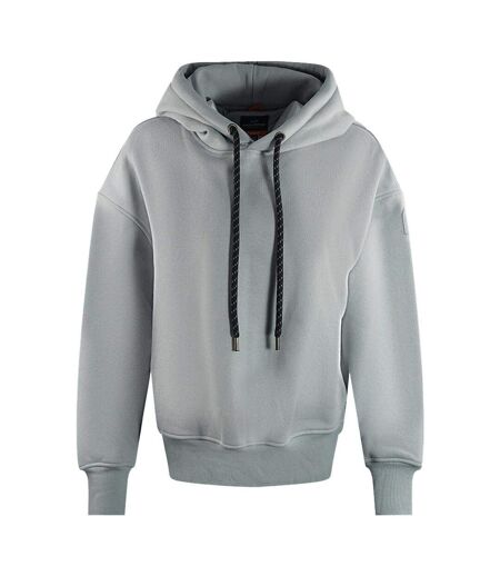 Womens/ladies Githa Plain Oversized Hoodie Shark Grey Parajumpers