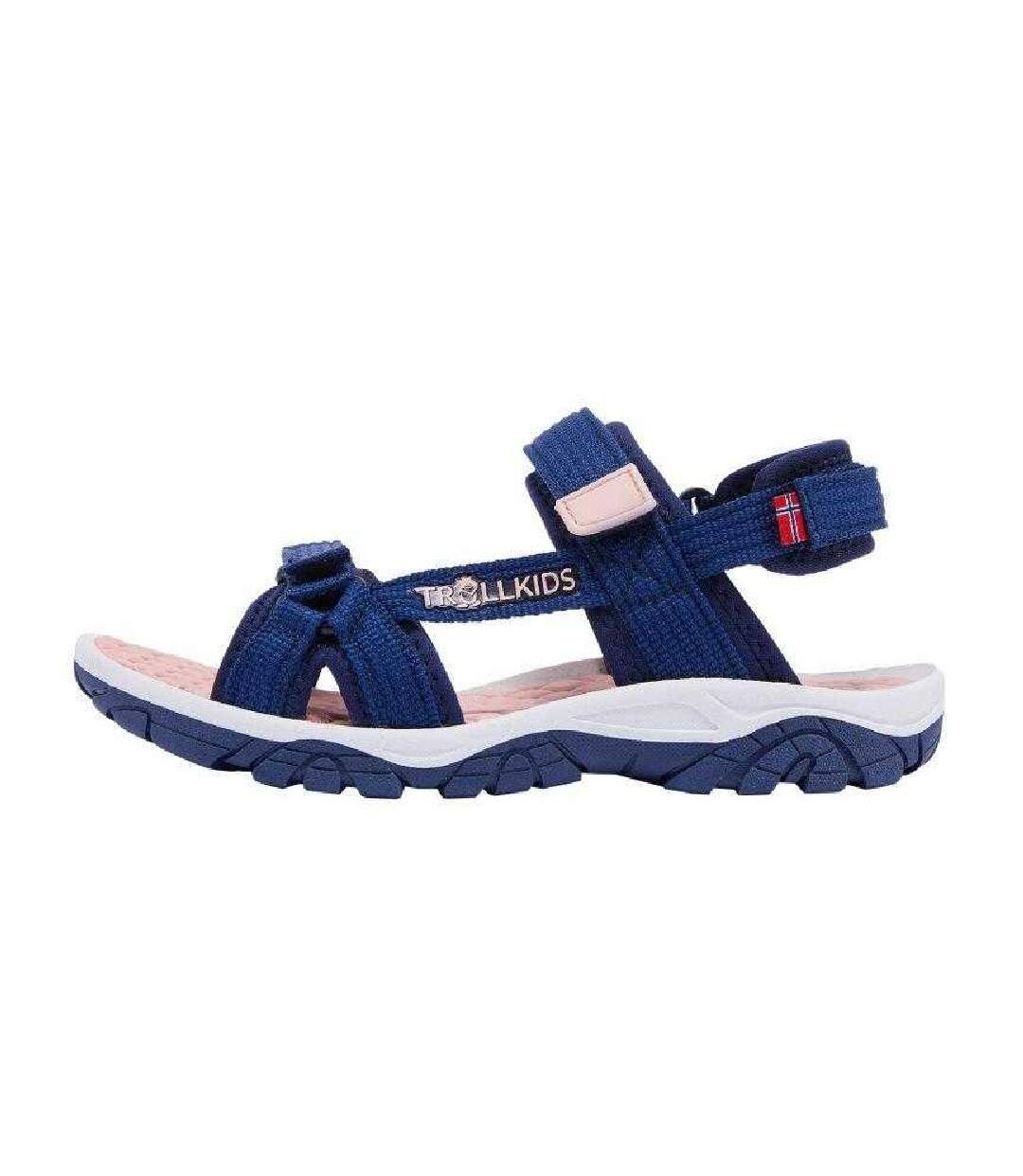 Sandales Motif/style Lanières Oslofjord Enfant Bleu Marine Foncé TrollKids-2