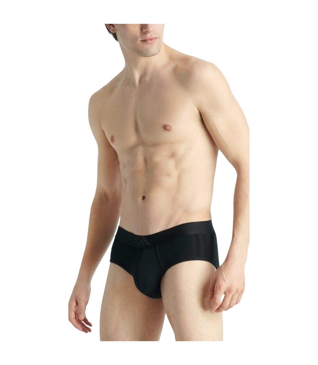 Lot De 2  Slips Motif/style Uni Homme Noir Adidas-3