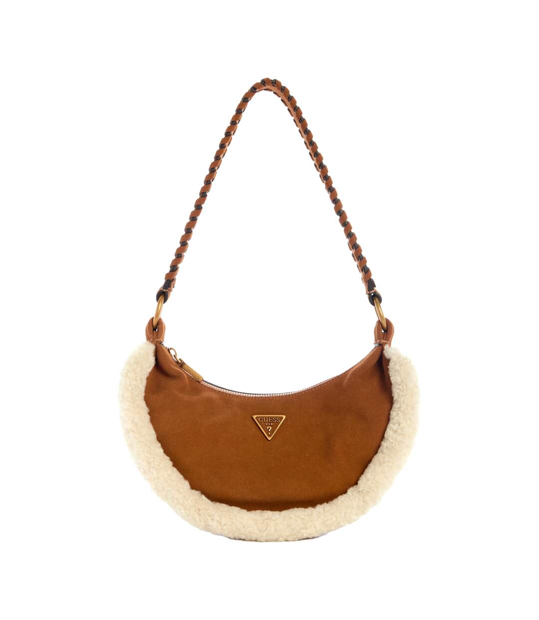 Sac Hobo Motif/style Logo Amita Femme Taille Unique Cognac Guess-1