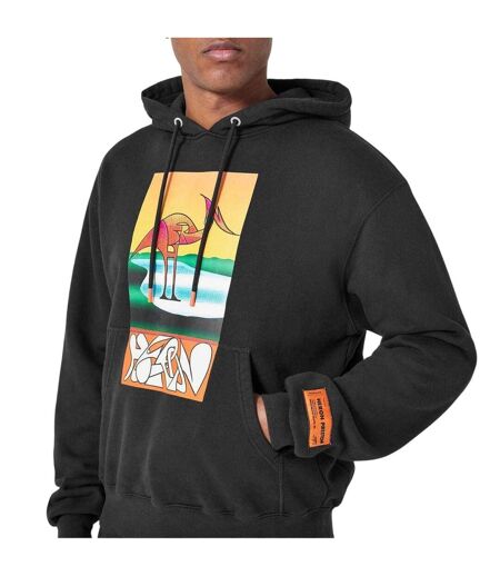 Mens Abstract Hoodie Black Heron Preston
