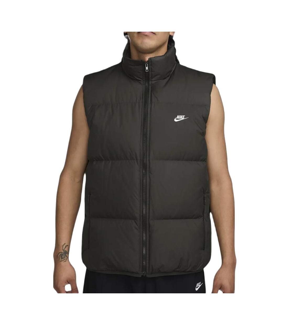 Doudoune noir homme nike club puffer-1