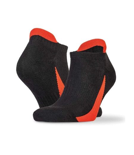 Spiro Unisex Adult Sports Socks (Pack of 3) (Black/Red) - UTBC4908