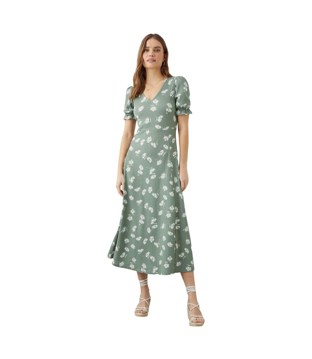 Robe Mi-longue Femme Kaki Dorothy Perkins-1
