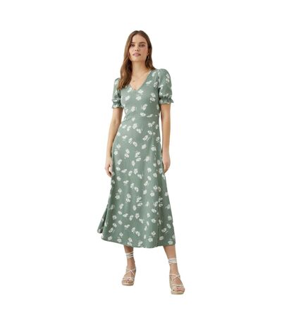 Robe Mi-longue Femme Kaki Dorothy Perkins