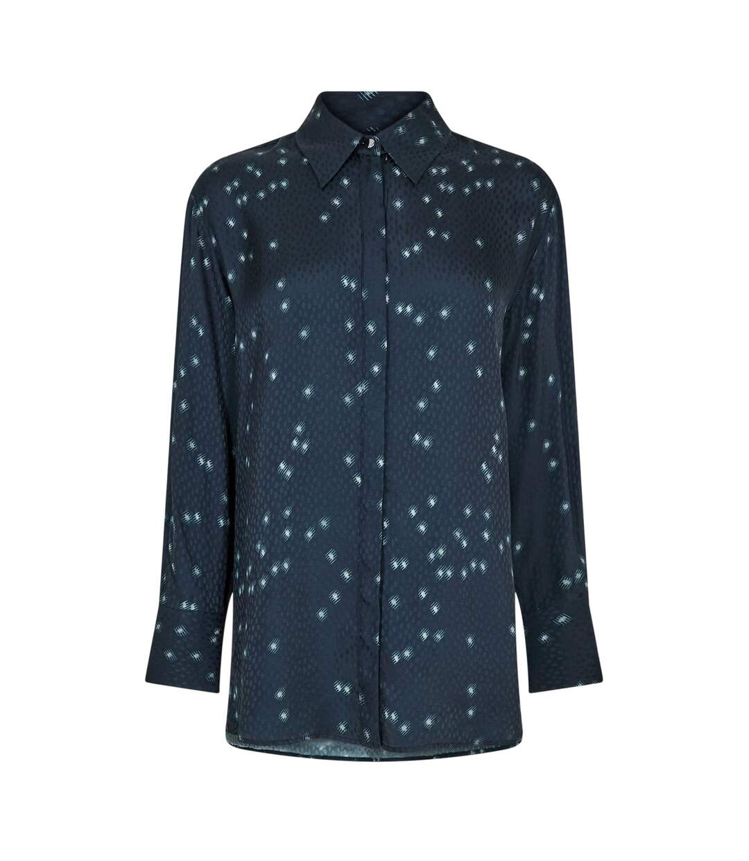 Blouse Motif/style Petites Taches Femme Bleu Marine Boss-1