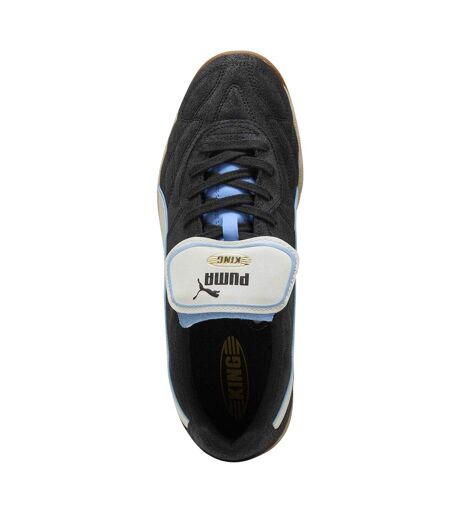 Mens King Suede Indoor Football Shoes  Black Puma