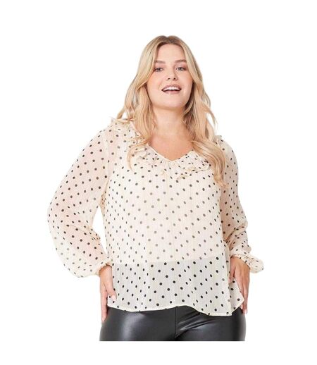 Blouse Motif/style À Pois Femme Crème Be You