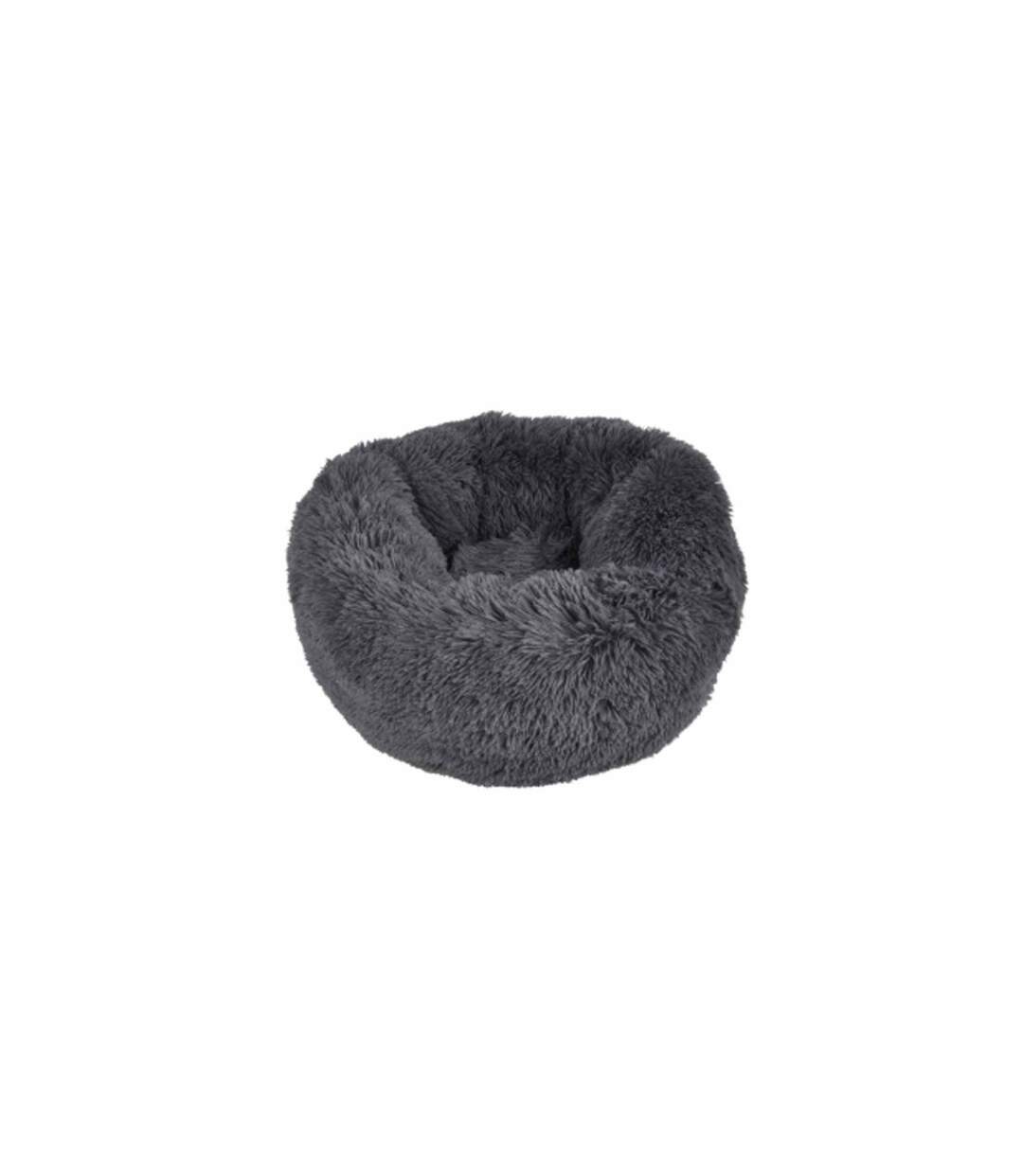 Coussin Rond pour Chien & Chat Fluffy 55cm Anthracite