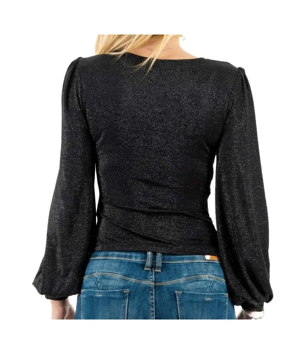 Blouse Noir Brillante Femme Morgan Twilo - L-2