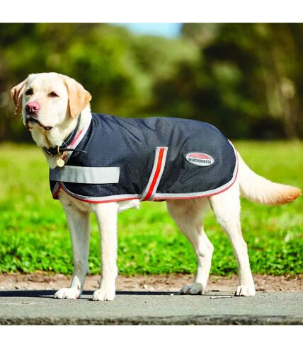 1200d therapy-tec dog coat 25cm black/silver/red Weatherbeeta