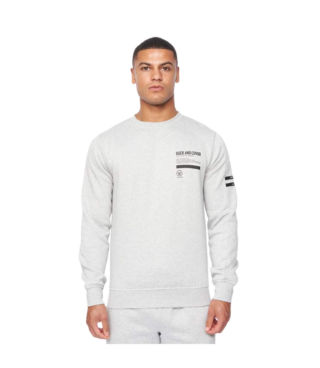 Pull jennerkins homme gris chiné Duck and Cover