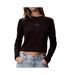 T-Shirt manches longues noir femme calvin klein jeans baby-1