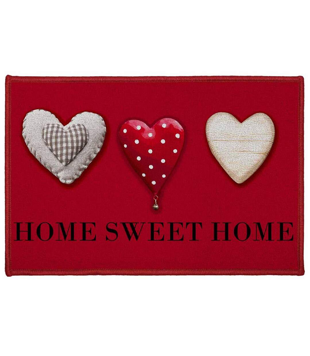 Tapis Déco Imprimé Home Passion 40x60cm Rouge-1
