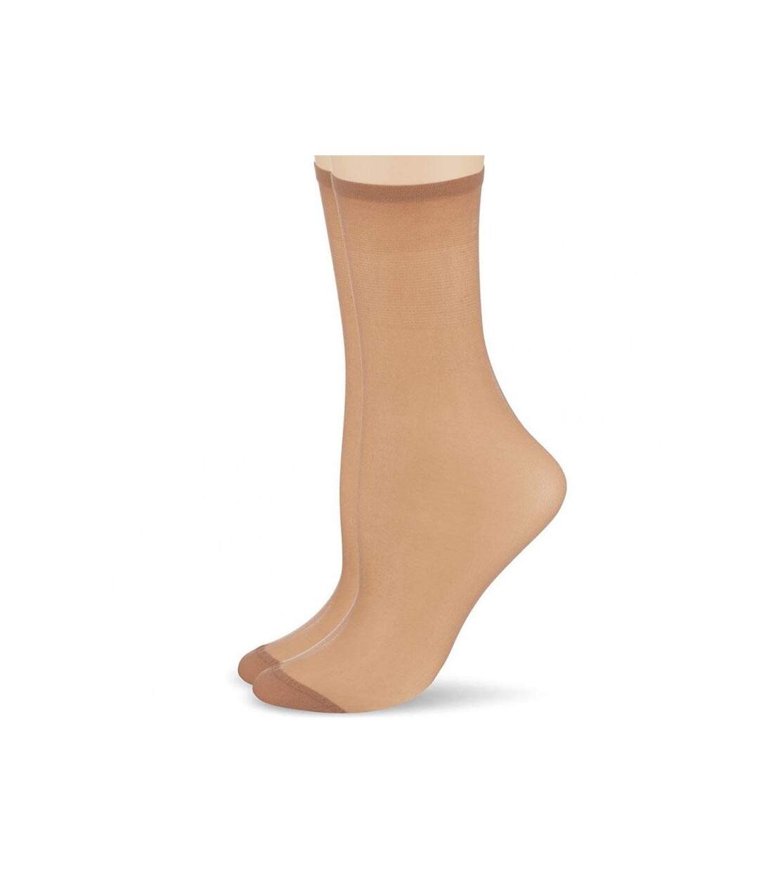 DIM Lot de 2 paires de Socquettes Femme Microfibre ESSENTIELS Daim 20D-1
