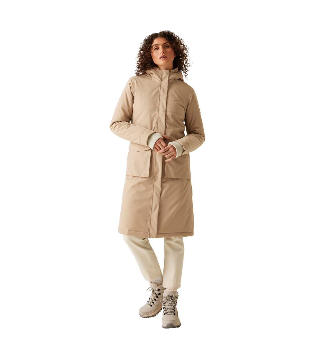 Veste imperméable yarli femme taupe / vanille claire Regatta