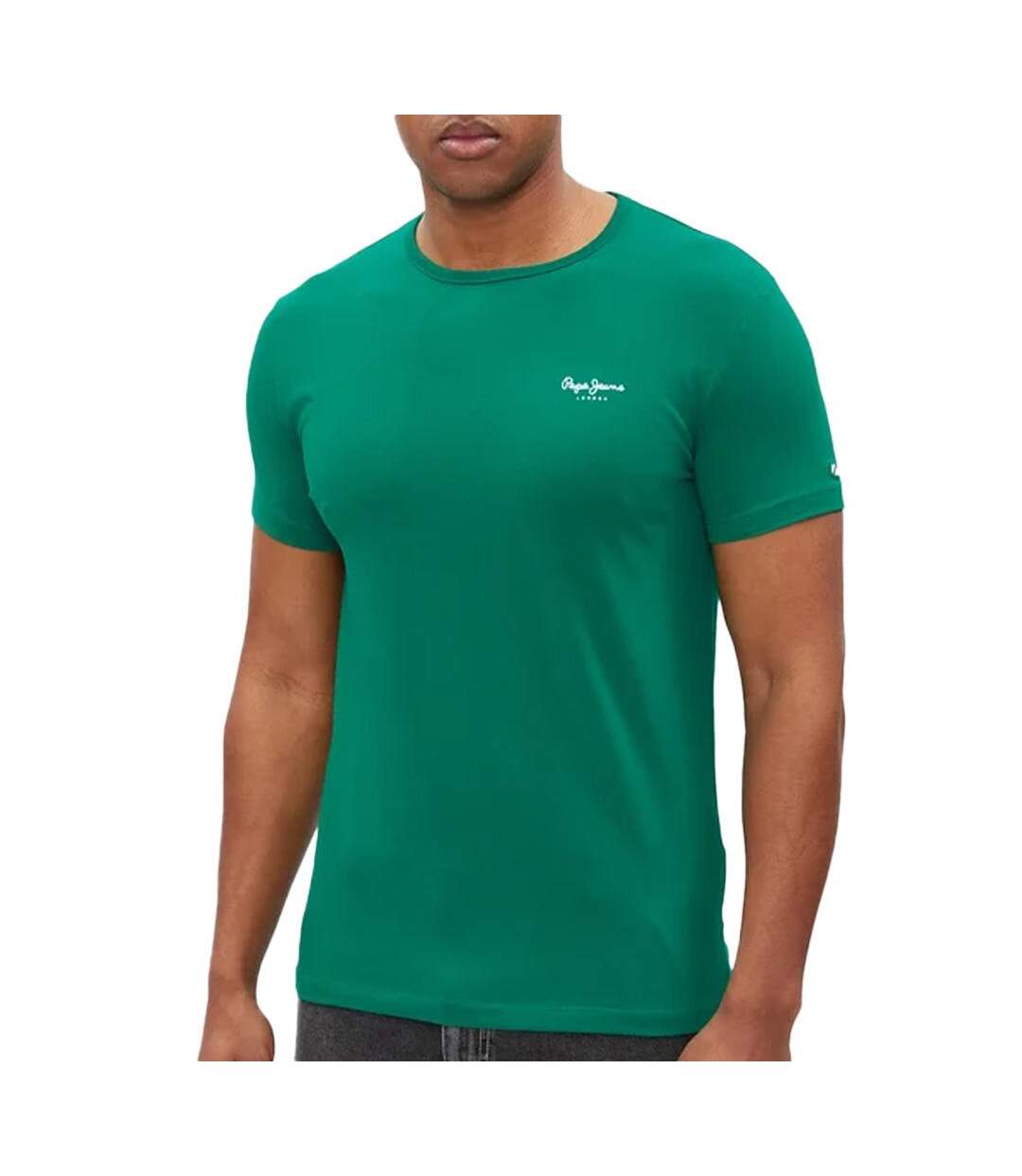 T-shirt vert homme pepe jeans original basic - l-1