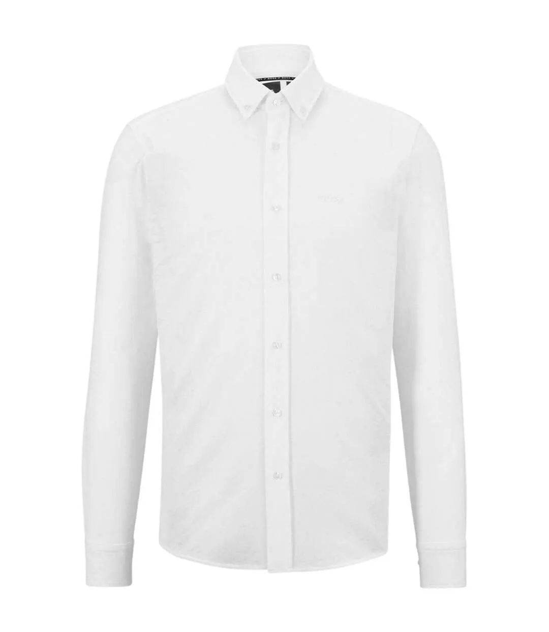 Mens Joe Oxford Regular Long-sleeved Button-down Shirt White Boss-2