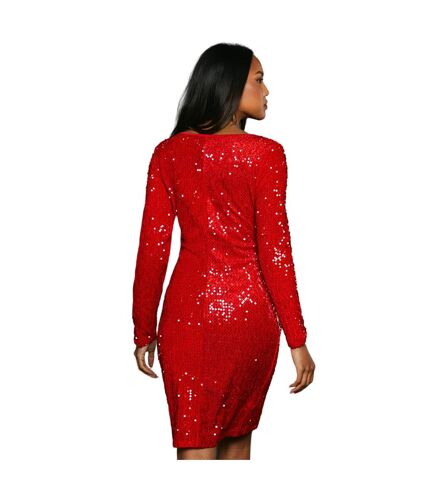 Robe fourreau femme rouge Principles