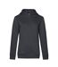 Womens/ladies queen hoodie asphalte B&C