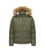 Mens Bubble Recycled Polyester Puffer Jacket Khaki Green SoulCal-1