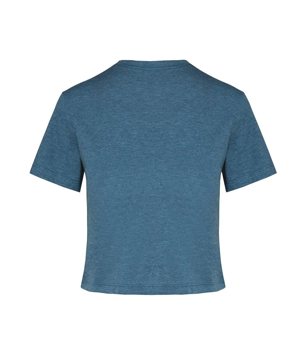 Womens/ladies Triblend Crop Top Duck Blue Heather Proact-2