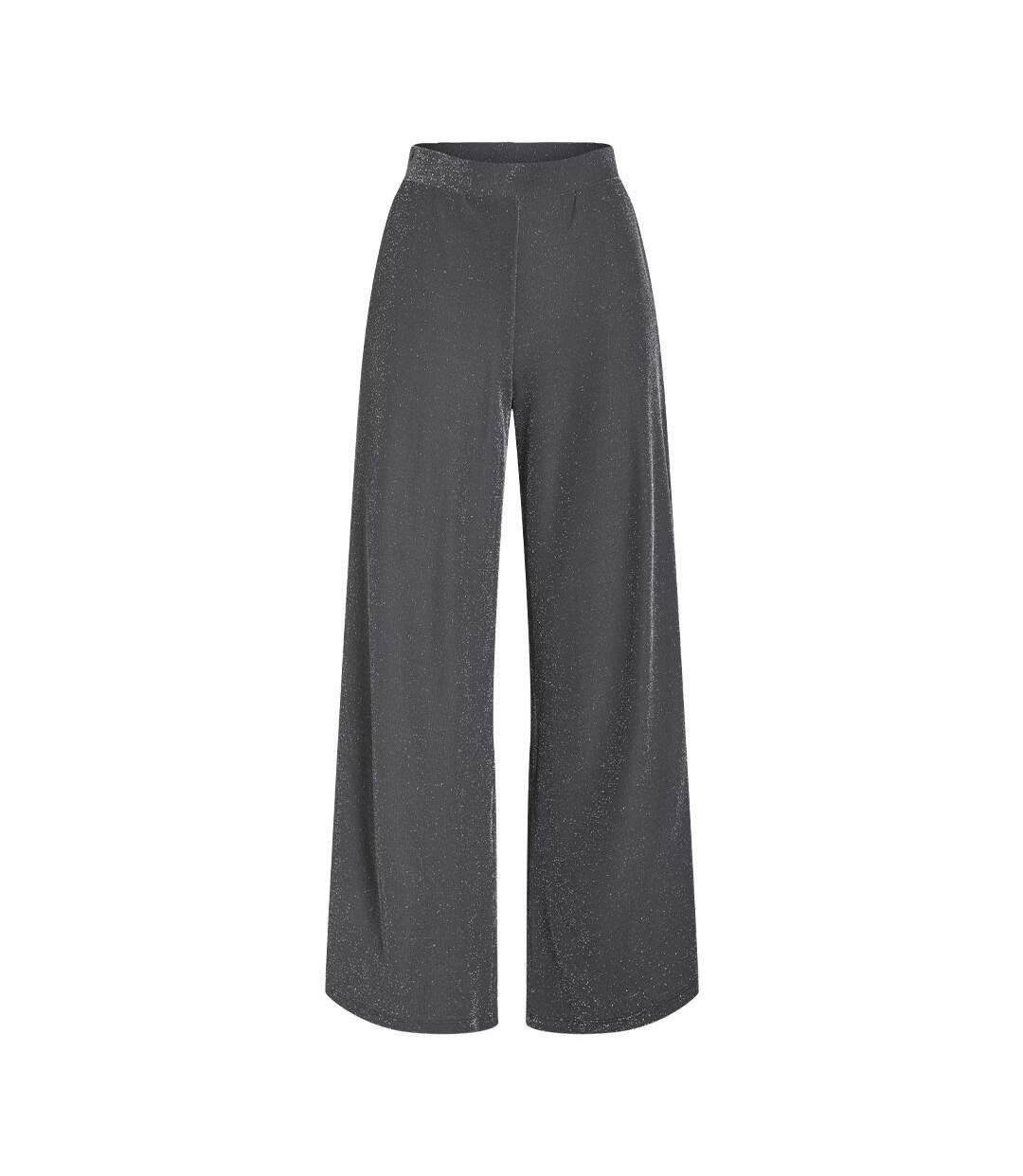 Pantalon fluide gris femme vila vieleinas-1
