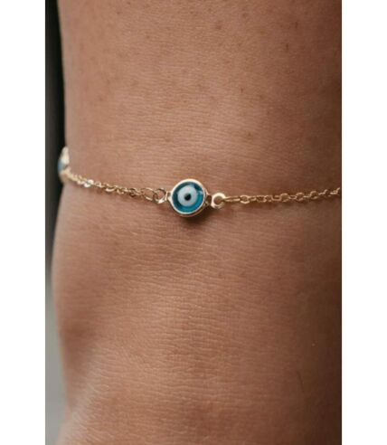 Golden Evil Eye Protection Turkish Greek Adjustable Nazar Foot Anklet