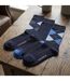 Glenmuir- Lot De 3 Chaussettes Homme Bambou Losanges Respirantes Élégantes-5