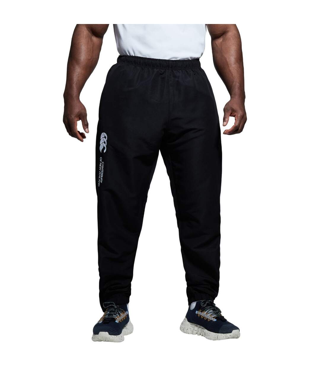 Mens Cuffed Tracksuit Bottoms Black Canterbury-1