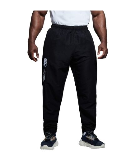 Mens Cuffed Tracksuit Bottoms Black Canterbury