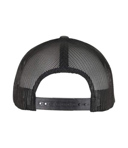 Casquette trucker retro gris foncé / noir Flexfit