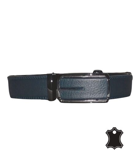 Ceinture en cuir bleu marine ajustable pour homme - élégance et confort au quotidien
