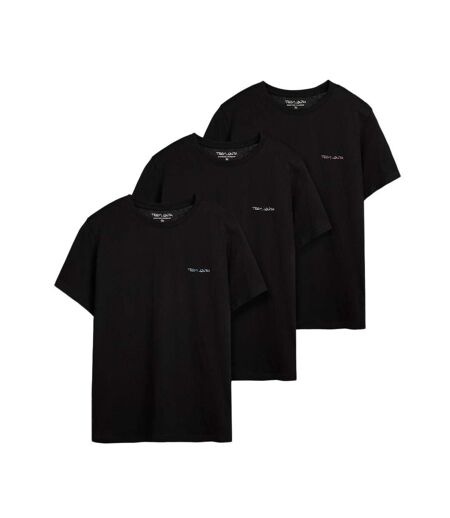 Lot de 3 t-shirts noirs homme teddy smith cascade - l