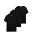 Lot de 3 t-shirts noirs homme teddy smith cascade - l-1
