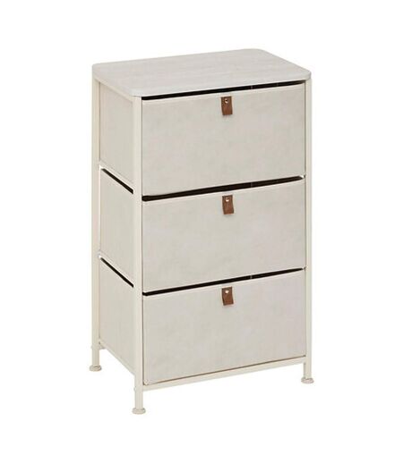 Tour de rangement 3 tiroirs TISSA - Beige