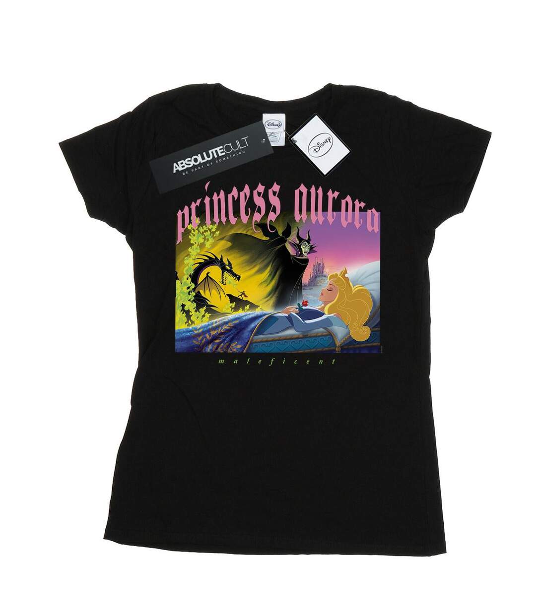 Disney - T-shirt SLEEPING BEAUTY AND MALEFICENT - Femme (Noir) - UTBI15359-1