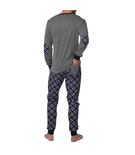 Interlock long-sleeved pajamas for men, model A0CHJ. Softness and comfort for cool nights.