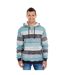 Sweat À Capuche Motif/style Rayé Homme Bleu Clair Noir Burnside-1