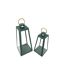 Lot de 2 Lanternes en Verre Grent 57cm Vert-3