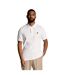 Mens slub polo shirt white Lyle & Scott