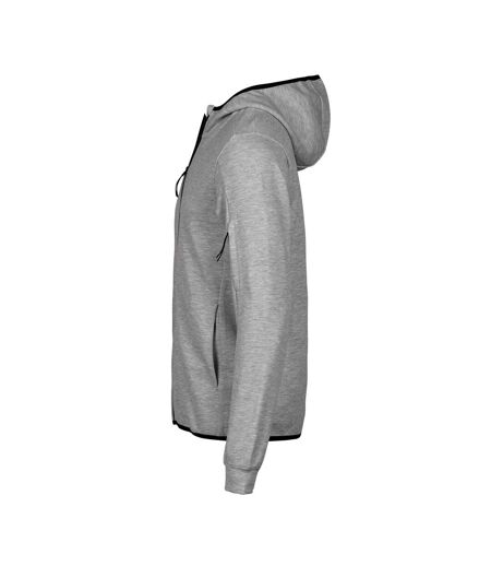 Mens Athletic Full Zip Hoodie Heather Grey Tee Jays